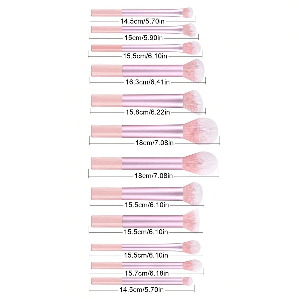 Pink Makeup Puff & Brush Set 20-32pcs Beauty Kit