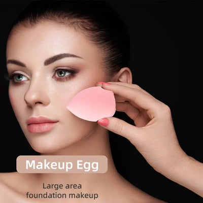 Pink Makeup Puff & Brush Set 20-32pcs Beauty Kit