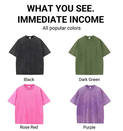 Vintage Heavyweight T-Shirt Men & Women Streetwear