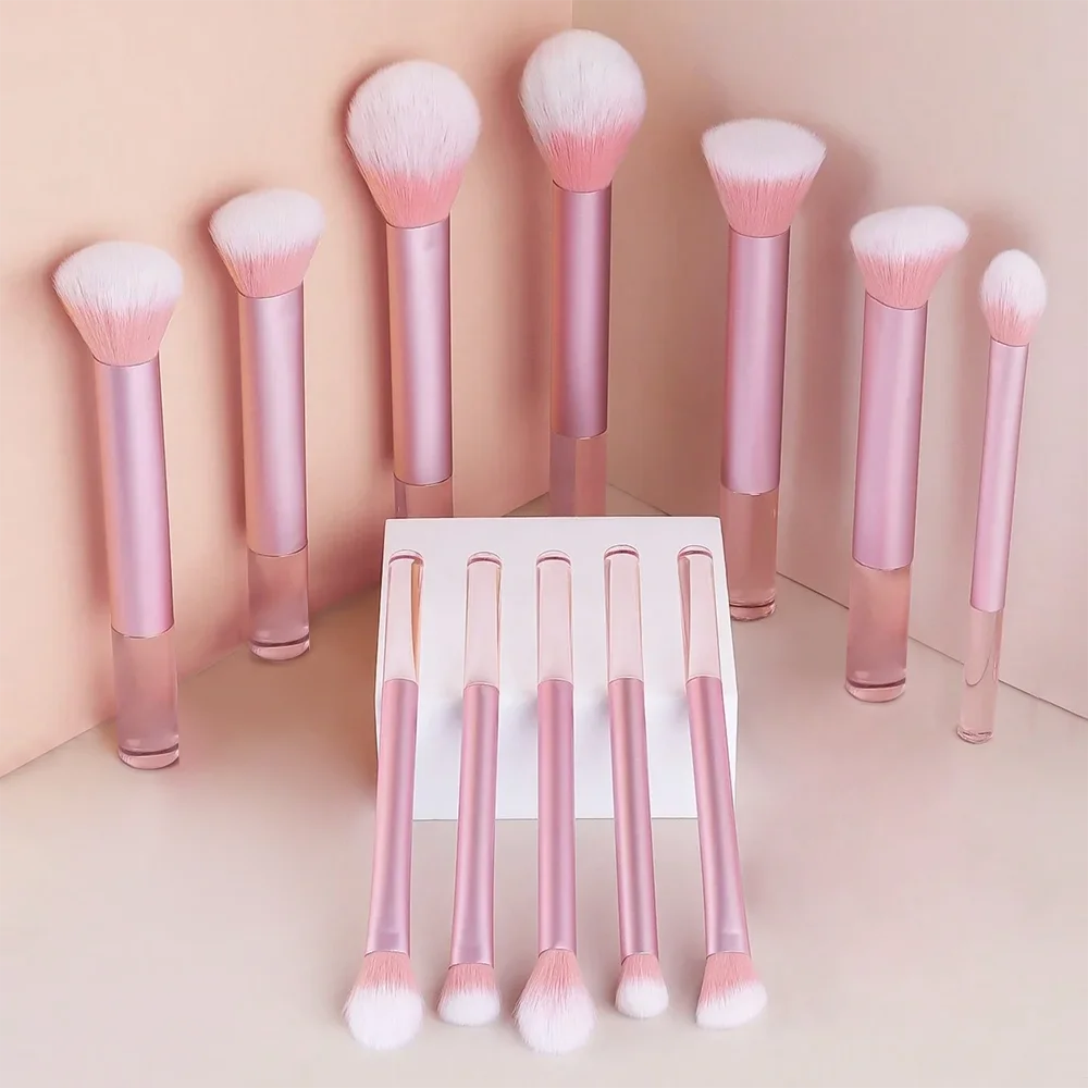Pink Makeup Puff & Brush Set 20-32pcs Beauty Kit
