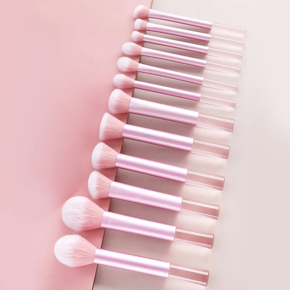 Pink Makeup Puff & Brush Set 20-32pcs Beauty Kit