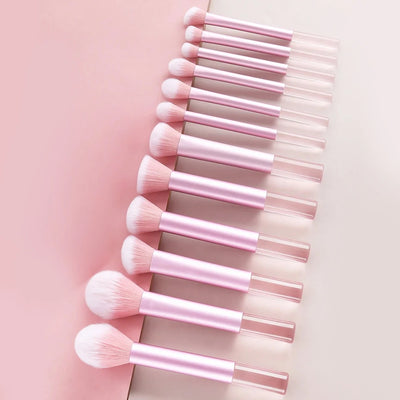 Pink Makeup Puff & Brush Set 20-32pcs Beauty Kit