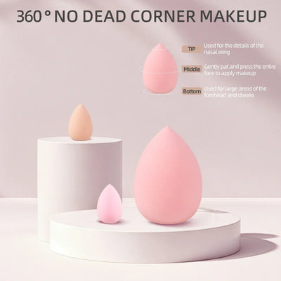 Pink Makeup Puff & Brush Set 20-32pcs Beauty Kit